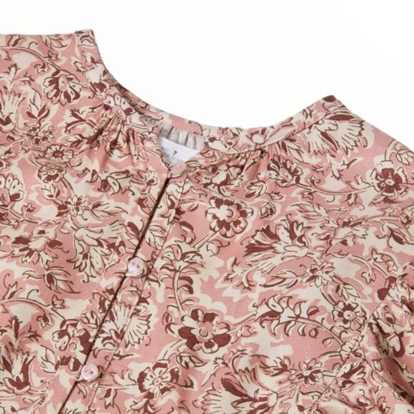 ZARA Kids | Pink | FLORAL RUFFLED BLOUSE - Picture 4 of 6